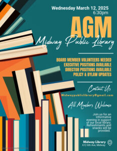 AGM March 12 at 6:30pm